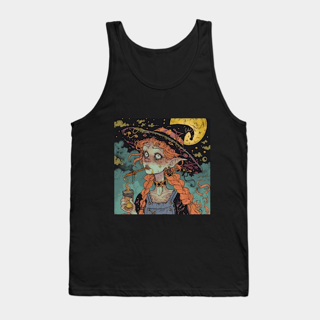 Witchcore Aesthetic Tank Top by peculiarbutcute